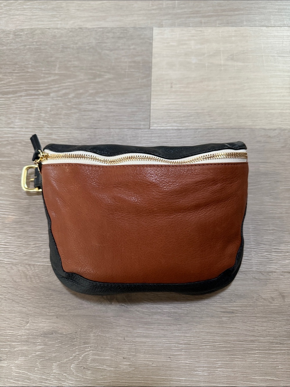 Clare V. Fanny Pack
Two-Tone Leather Pouch - Brown and Black